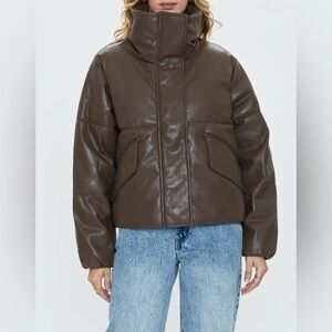 Pistola Dark Brown Puffer Jacket